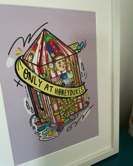 lazybones artprint - Only at Honeydukes