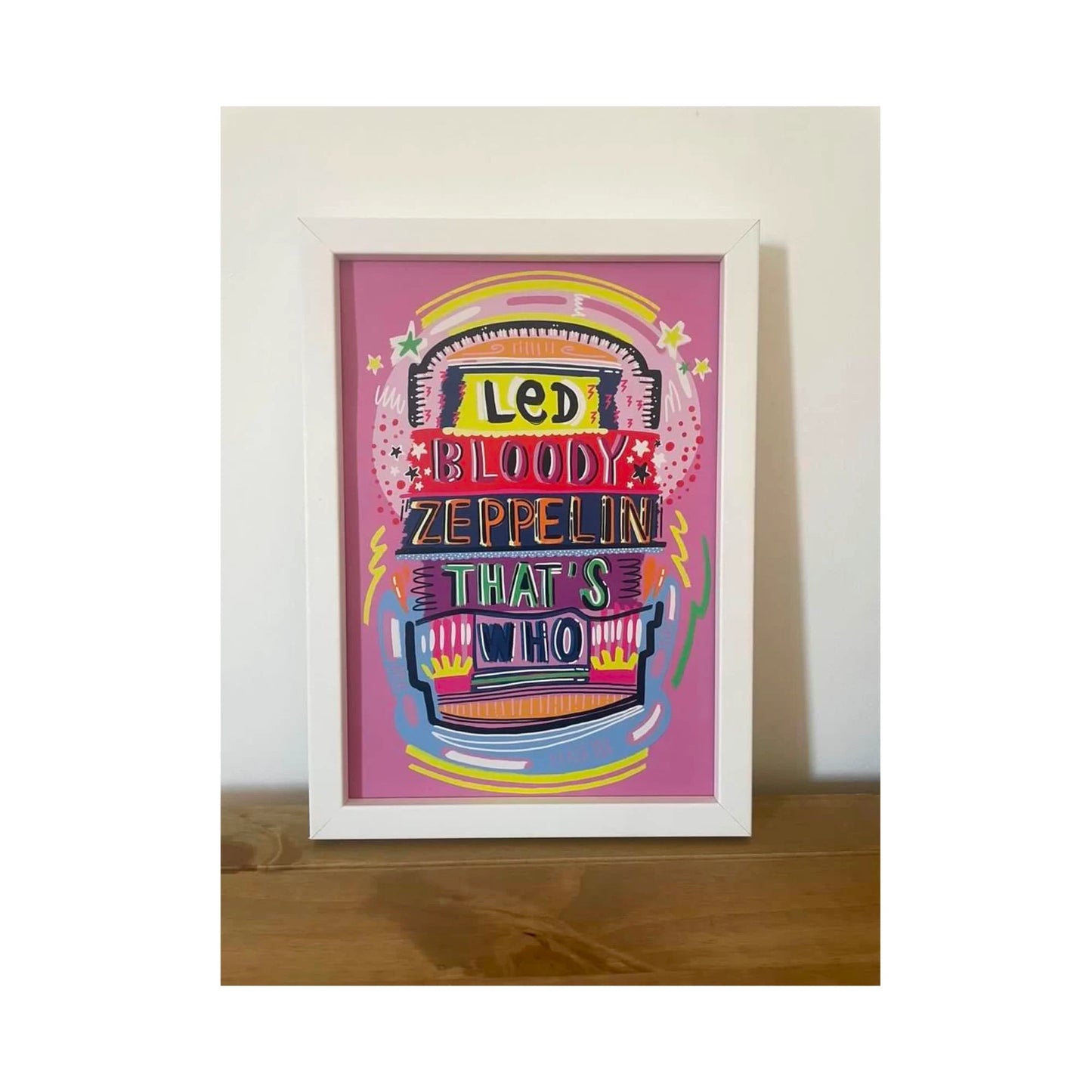 lazybones artprint - Led zep